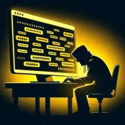 een hacker die veel wachtwoorden in vult