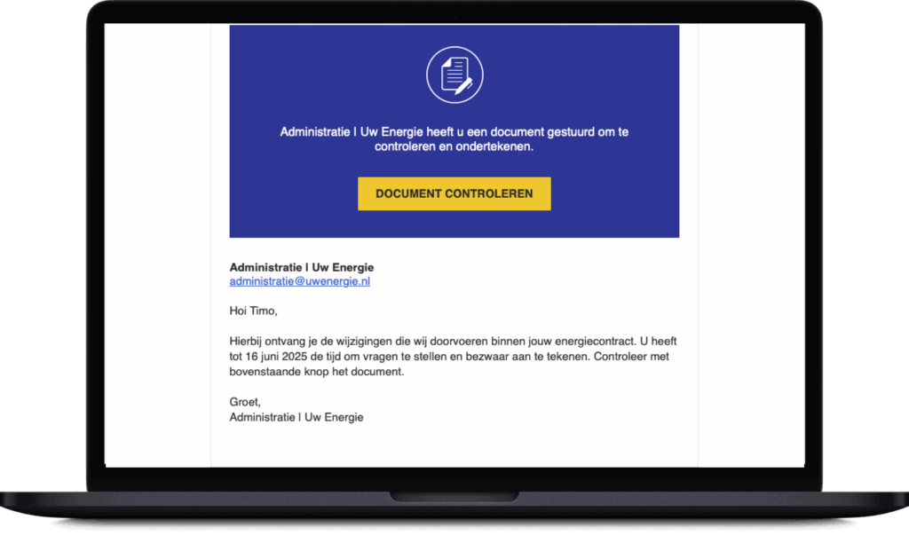 Phishing simulatie DocuSign
